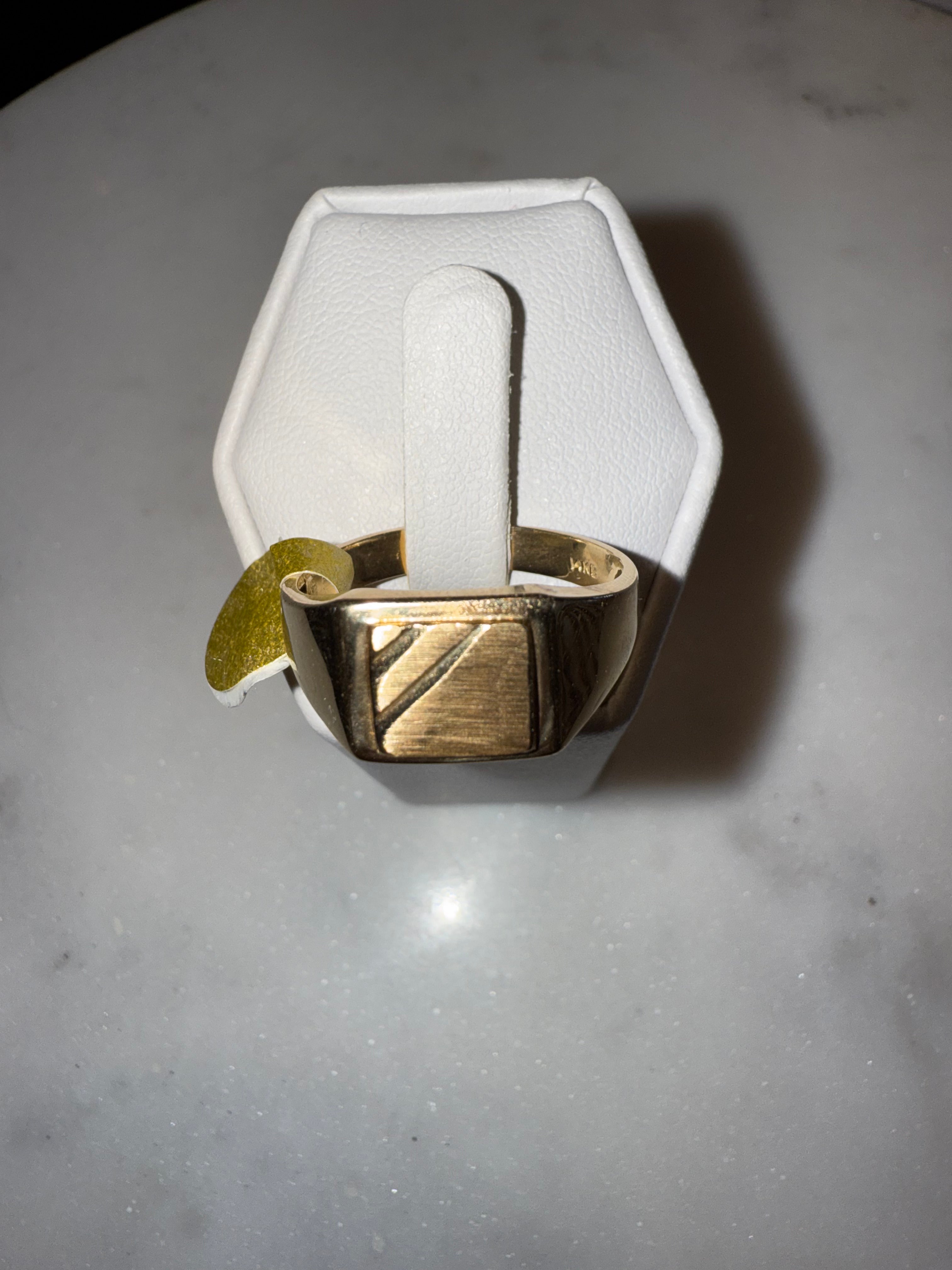 14K Gold Signature Square Ring
